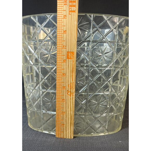 Vintage Aladdinware "Cut Crystal" Lucite Waste Basket MCM Mid Century - Picture 5 of 6